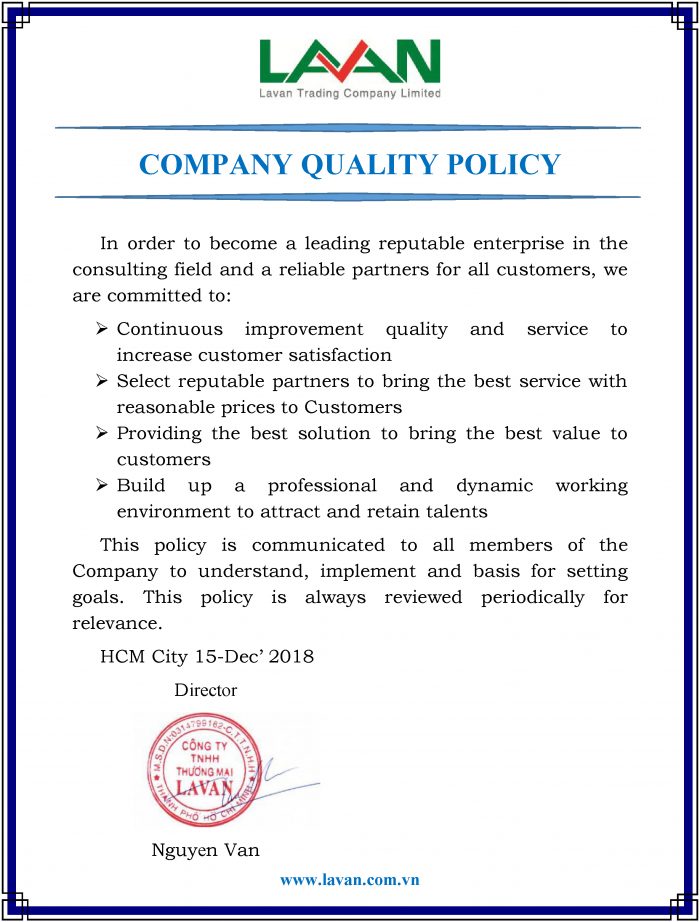 QUALITY-POLICY