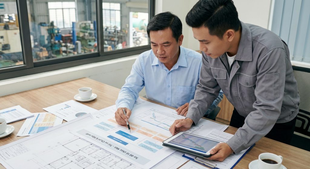 Tái cấu trúc sơ đồ tổ chức công ty cơ khí chế tạo để tối ưu chi phí và nâng cao hiệu suất phối hợp